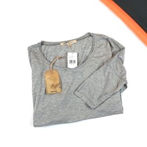 TEE by Big Star 1/4 sleeve, Wide neck gray T-shirt size XS